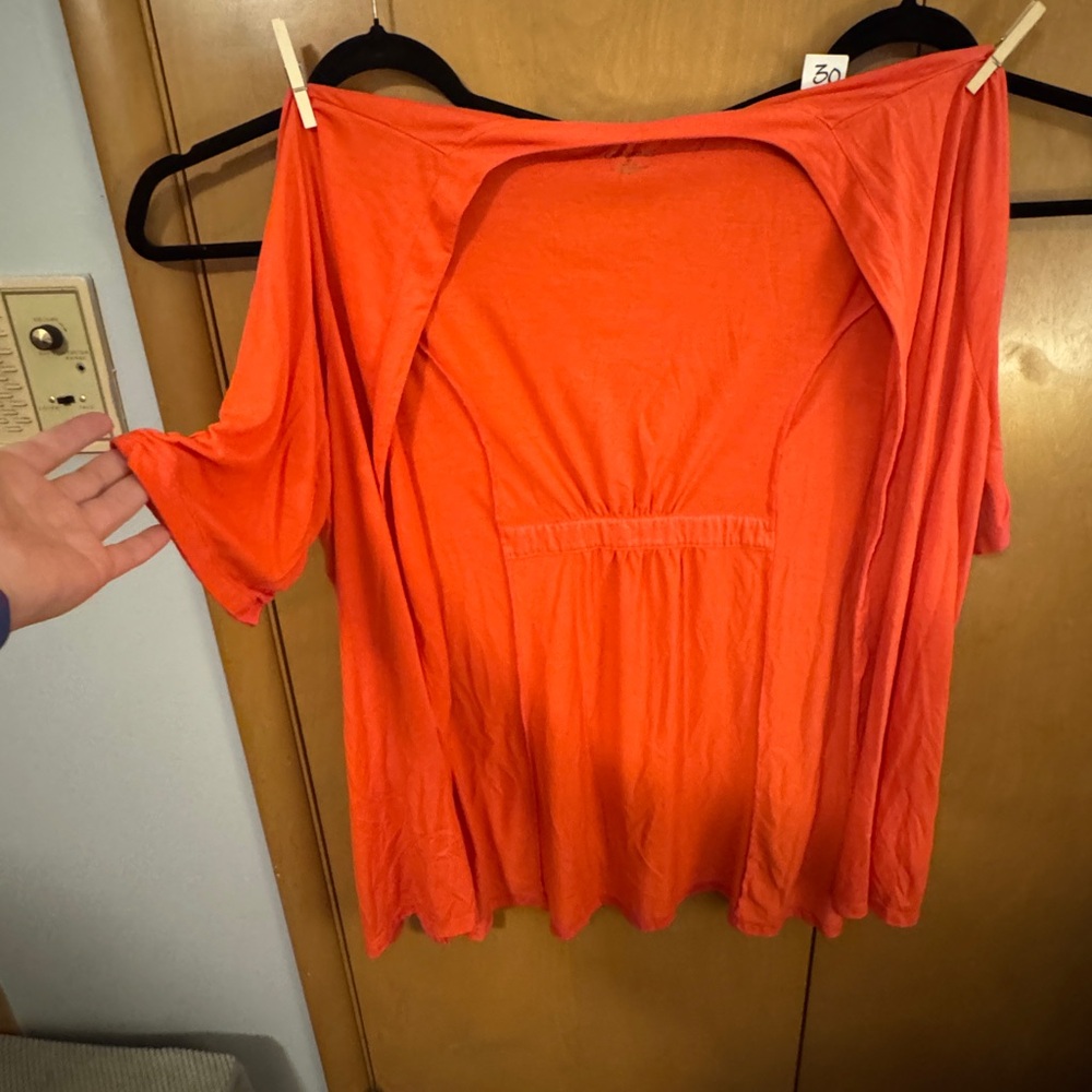 Catherines Coral 3/4 Sleeve Cardigan